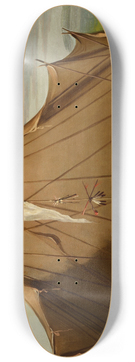 George Catlin - Sioux Dog Feast 8.25 inch art skate deck