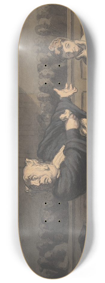 Honor Daumier - Le Dfenseur (Counsel For The Defense) 8.25 inch art skate deck
