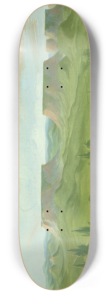 George Catlin - Square Hills, 1200 Miles Above St. Louis 8.25 inch art skate deck