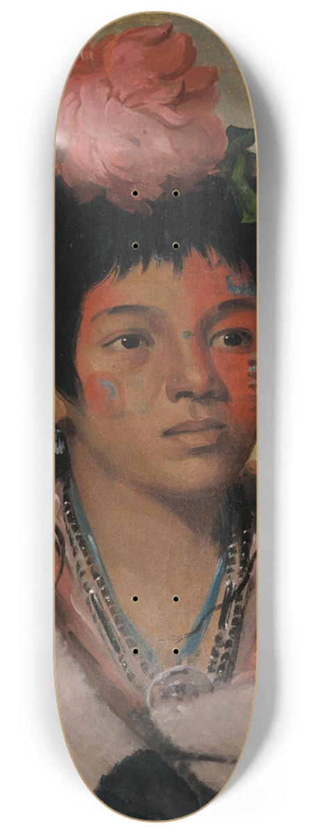 George Catlin - Tcha-Kuk-O-Ko-Mugh, Great Chief, a Boy 8.25 inch art skate deck