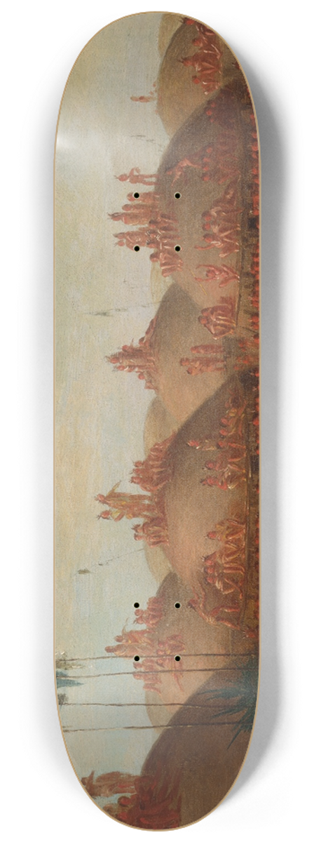George Catlin - The Last Race, Mandan O-Kee-Pa Ceremony 8.25 inch art skate deck