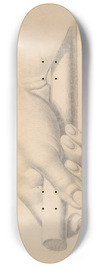 Horatio Greenough - Right Hand Holding Short Rod 8.25 inch art skate deck