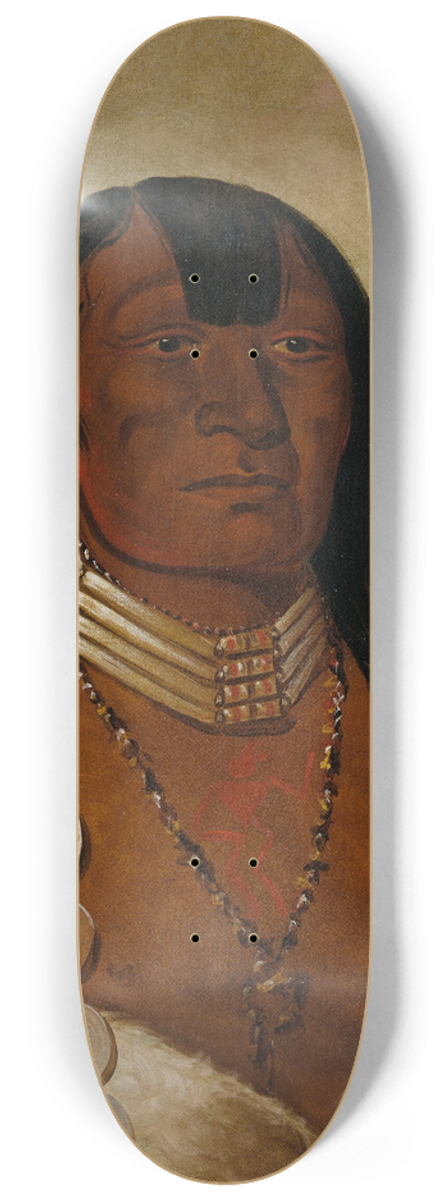 George Catlin - Th-Tot-Sah (Better Known As Tohausen, Little Bluff), First Chief 8.25 inch art skate deck
