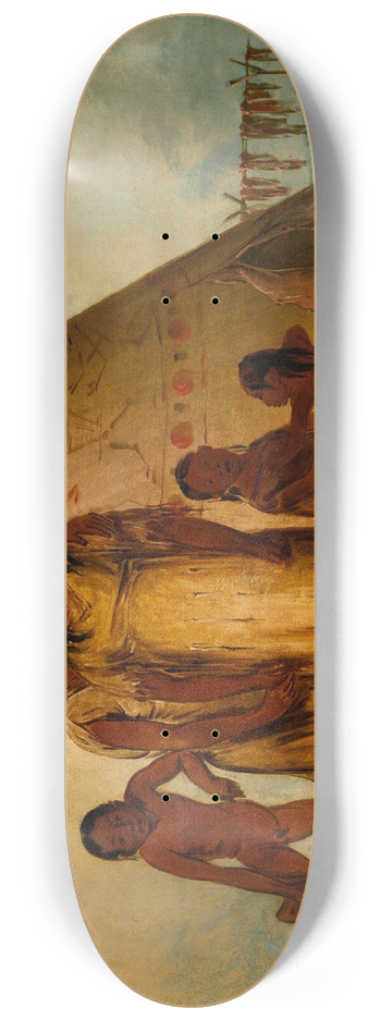 George Catlin - Two Comanche Girls 8.25 inch art skate deck