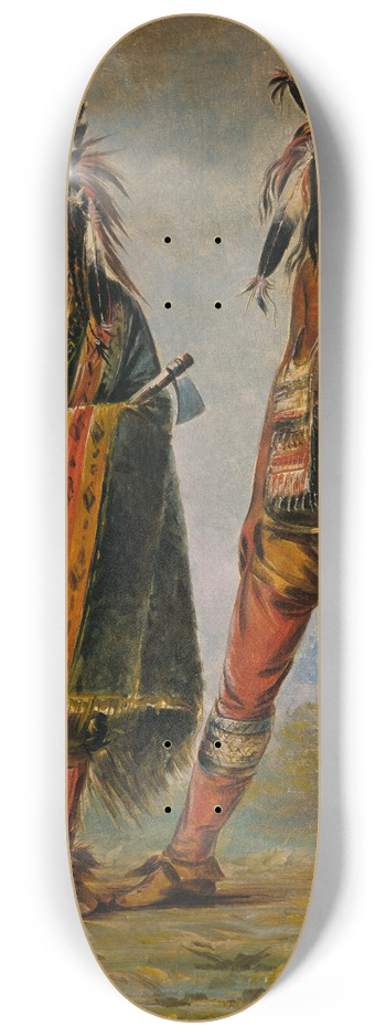 George Catlin - Two Young Men 8.25 inch art skate deck