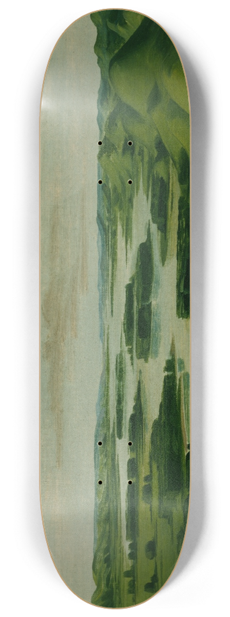 George Catlin - View From Floyds Grave, 1300 Miles Above St. Louis 8.25 inch art skate deck