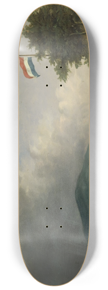 H.Th. Hesselaar - The Kedawong Sugar Factory near Pasuruan, Java 8.25 inch art skate deck