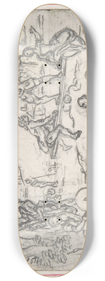 Hubert-Franois Gravelot - Design for a Box-Lid. 8.25 inch art skate deck