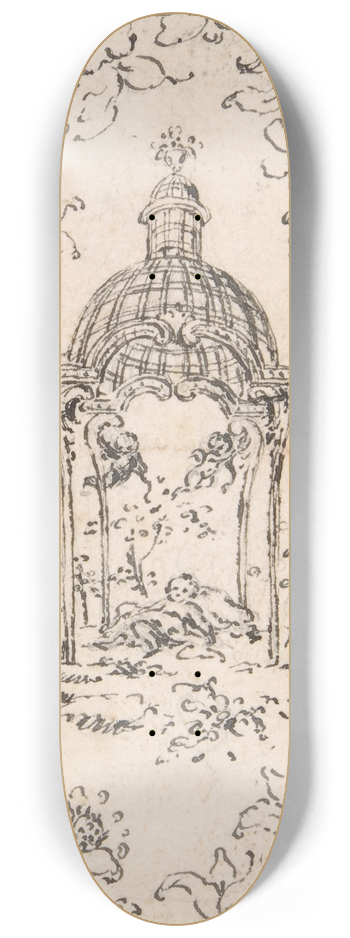 Hubert-Franois Gravelot - Design for a Navette 8.25 inch art skate deck