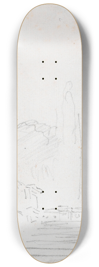 Hubert Robert - Monumental Stairway 8.25 inch art skate deck