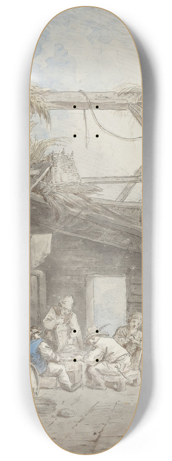 Hubert Robert - Ruined Farm 8.25 inch art skate deck