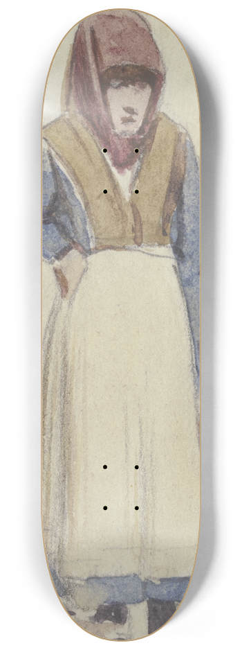 Hugo Kauffmann - Screaming woman 8.25 inch art skate deck