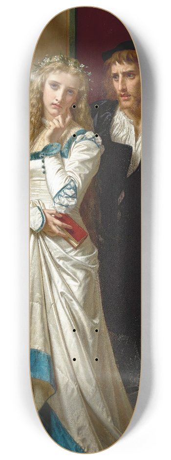 Hugues Merle - Hamlet And Ophelia 8.25 inch art skate deck