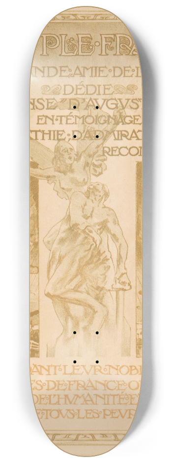 Huib Luns - Au peuple franais 8.25 inch art skate deck