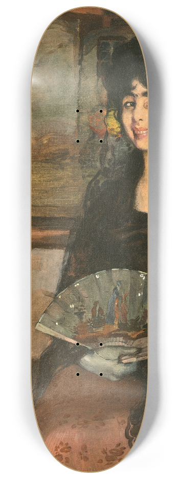 Ignacio Zuloaga - Gitana (con Guantes) con Perro 8.25 inch art skate deck