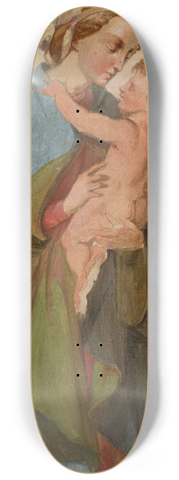 Ignacy Gierdziejewski - Virgin Mary with Jesus 8.25 inch art skate deck