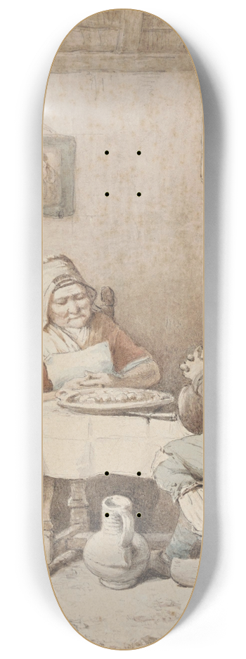 Ignatius Josephus Van Regemorter - The Prayer Before the Meal 8.25 inch art skate deck