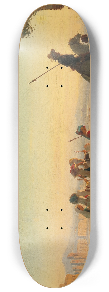 Ippolito Caffi - Rome, the Via Appia at Dawn 8.25 inch art skate deck