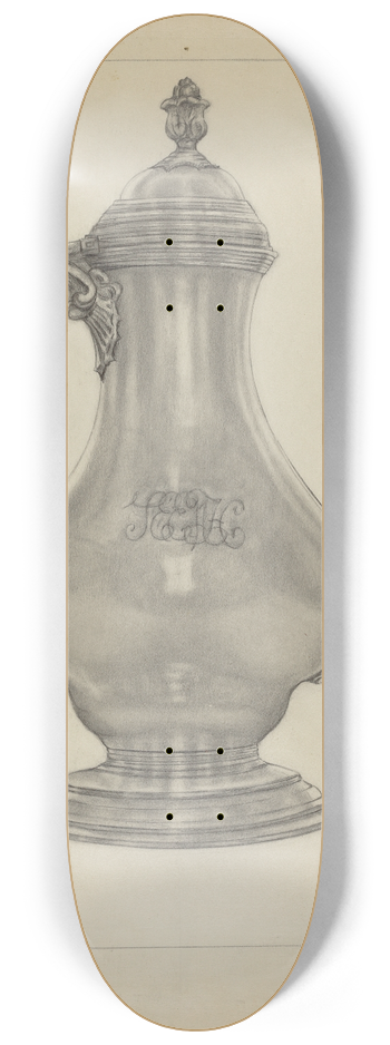 Irene Malawicz - Silver Coffee Pot 8.25 inch art skate deck