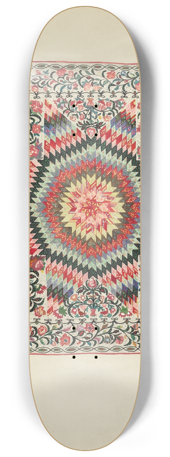 Irene Schaefer - Patchwork and Applique Quilt 8.25 inch art skate deck