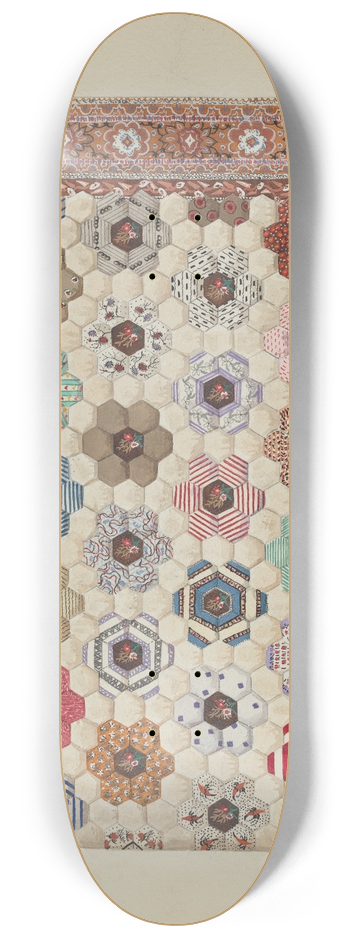 Irene Schaefer - Patchwork Quilt 8.25 inch art skate deck
