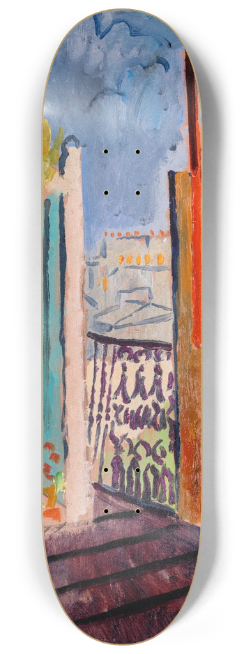 Isaac Grnewald - View from the Studio Window 8.25 inch art skate deck