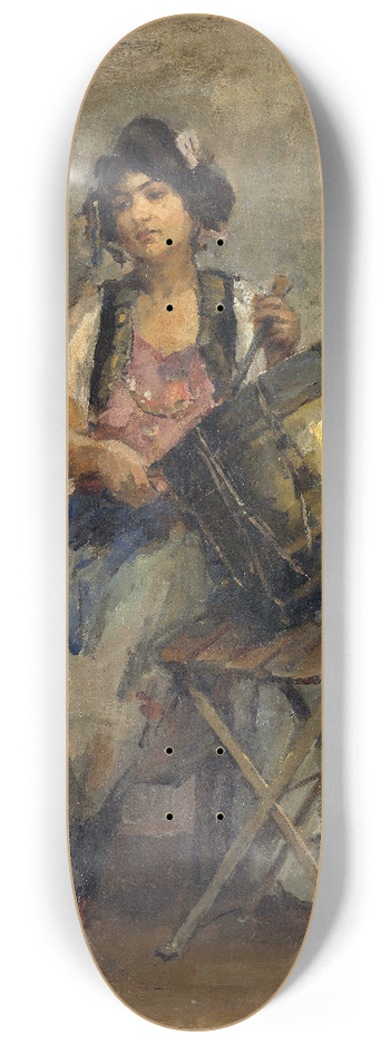 Isaac Israls - The Lady Drummer 8.25 inch art skate deck