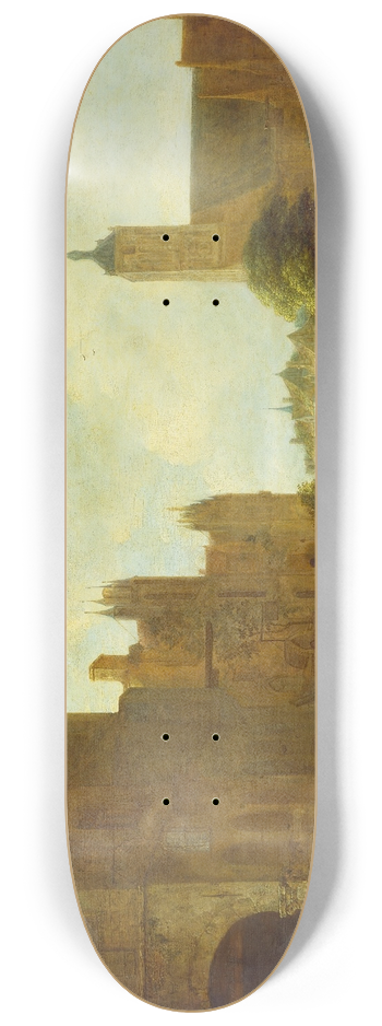 Isaac van Ostade - A Market Place 8.25 inch art skate deck