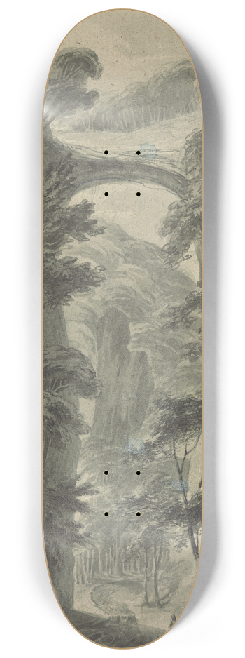 Isaac Weld - View of the Rock Bridge 8.25 inch art skate deck