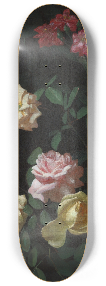 George Cochran Lambdin - Roses 8.25 inch art skate deck