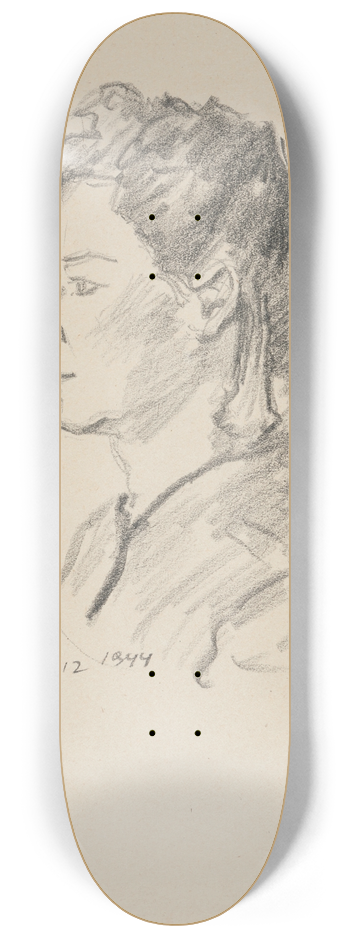 Ivan Ivanec - Popiersie modej kobiety 8.25 inch art skate deck