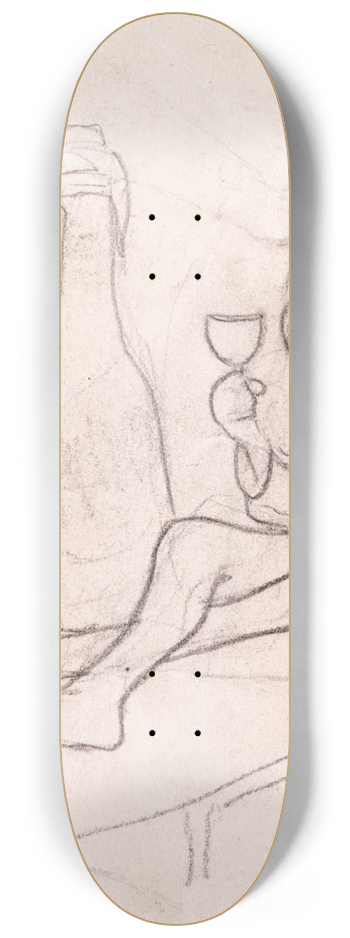 Ivar Arosenius - Self Portrait 8.25 inch art skate deck