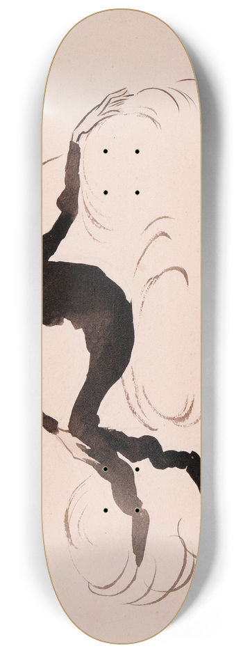 Ivar Arosenius - Self Portrait on a Cloud 8.25 inch art skate deck