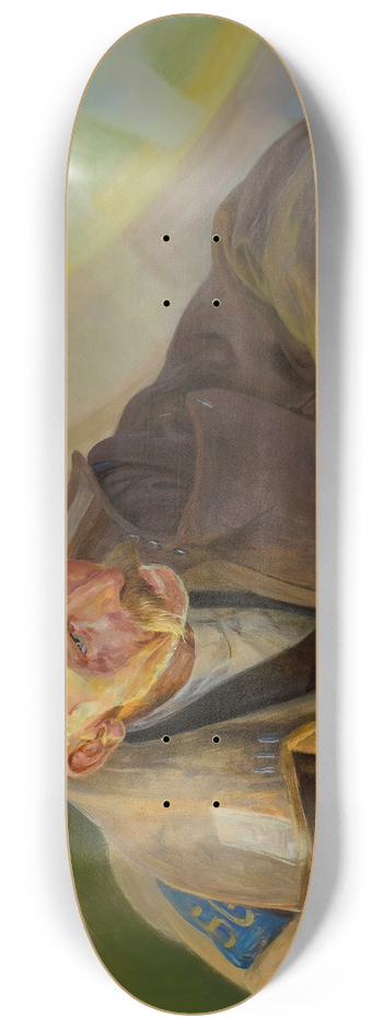 Jacek Malczewski - Christ in Emmaus  triptych 8.25 inch art skate deck