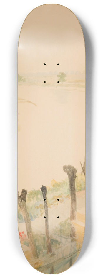 Jacek Malczewski - Landscape from the Vistula 8.25 inch art skate deck