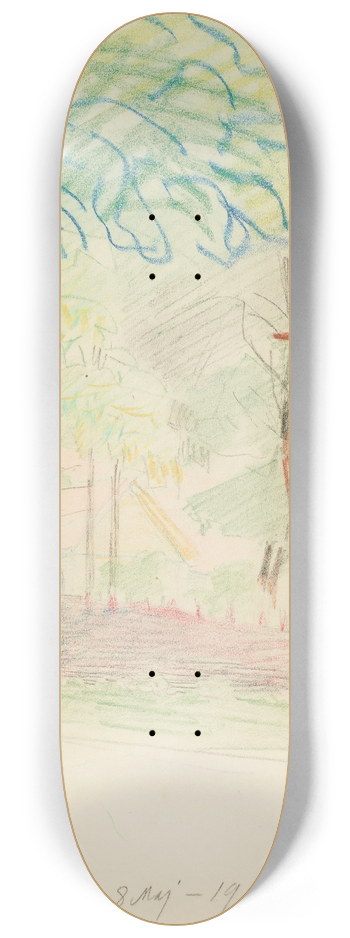 Jacek Malczewski - Motif from Lusawice 8.25 inch art skate deck