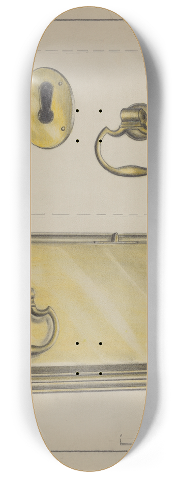 Jack Staloff - Lock Handle and Key Plate 8.25 inch art skate deck