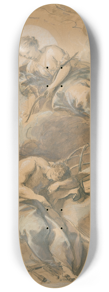 Jacob de Wit - Diana spying on Endymion 8.25 inch art skate deck