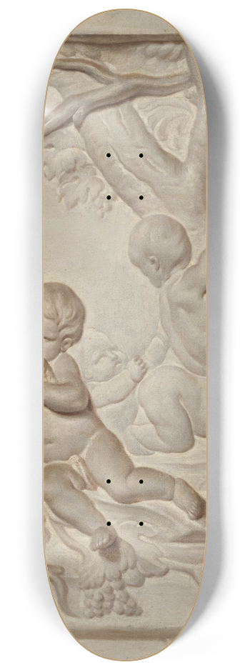 Jacob de Wit - Putti in a landscape 8.25 inch art skate deck