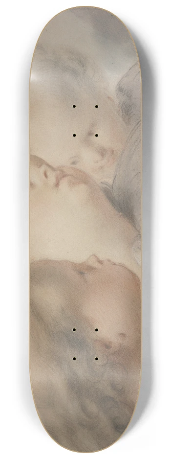Jacob de Wit - Three angel heads 8.25 inch art skate deck