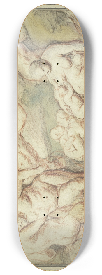 Jacob Jordaens - Bachanalia 8.25 inch art skate deck