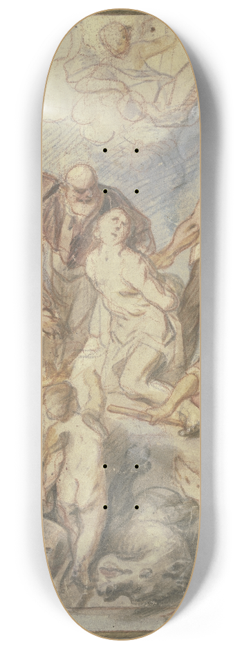 Jacob Jordaens - Martyrium des Heiligen Quirinus von Malmdy 8.25 inch art skate deck