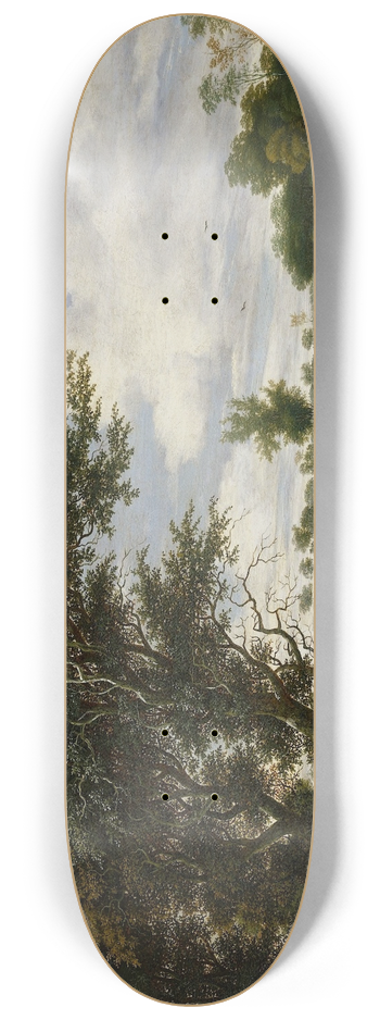 Jacob Salomonsz. van Ruysdael - Landscape with herdsmen and cattle 8.25 inch art skate deck