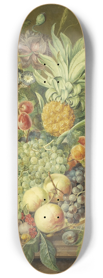 Jacobus Linthorst - Still Life with Fruit 8.25 inch art skate deck