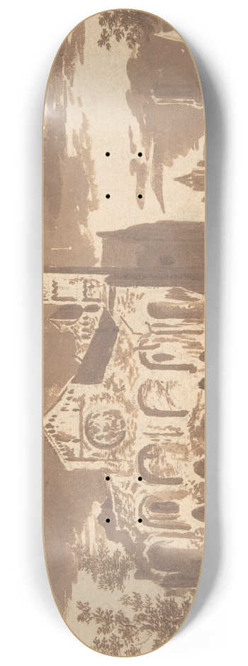 Jacob van der Ulft - The Mariakerk In Utrecht 8.25 inch art skate deck