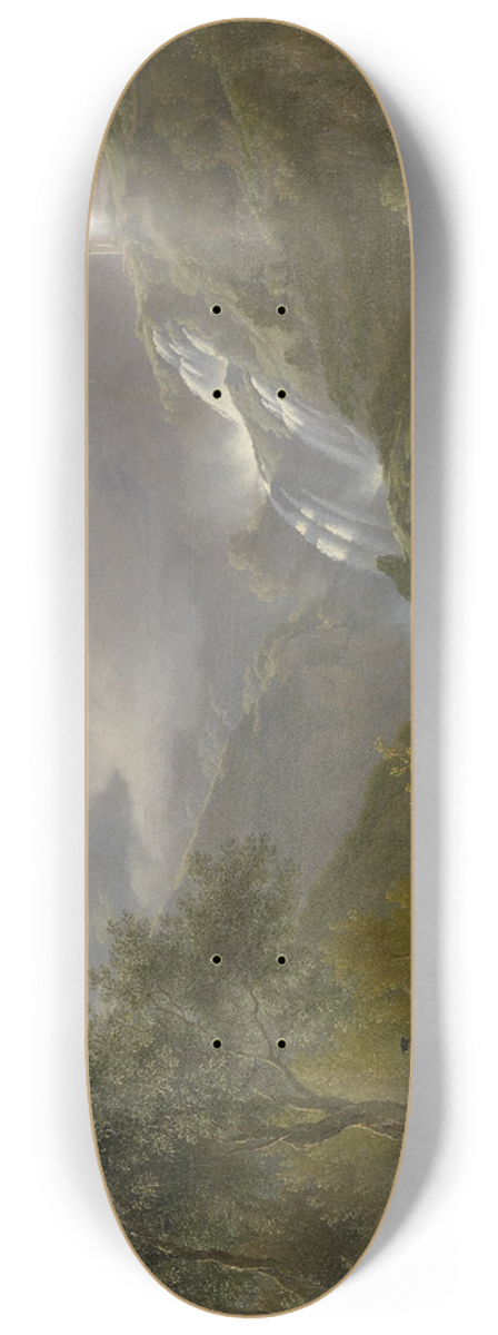 Abraham Teerlink - The Cascades at Tivoli, with a Storm Approaching 8.25 inch art skate deck