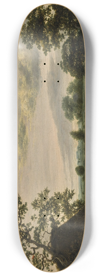 Jacob van Ruisdael - Landscape with cornfields and a thatched barn 8.25 inch art skate deck