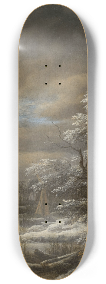 Jacob van Ruisdael - Winter Landscape 8.25 inch art skate deck