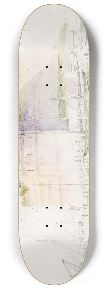 George Elbert Burr - Caernarvon Castle 8.25 inch art skate deck