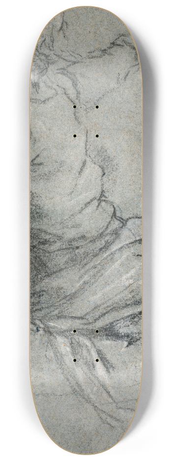 Jacopo Palma il Giovane - A bearded man, seated, his left arm raised 8.25 inch art skate deck